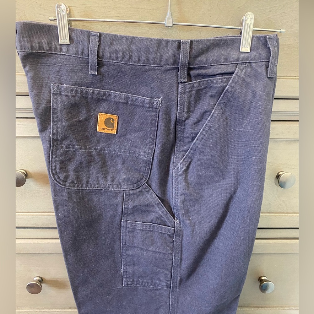 Carhartt Men's Blue Gray Work Pants 38x30 Dunguree Fit